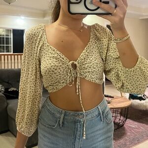 Long sleeve Milkmaid Top